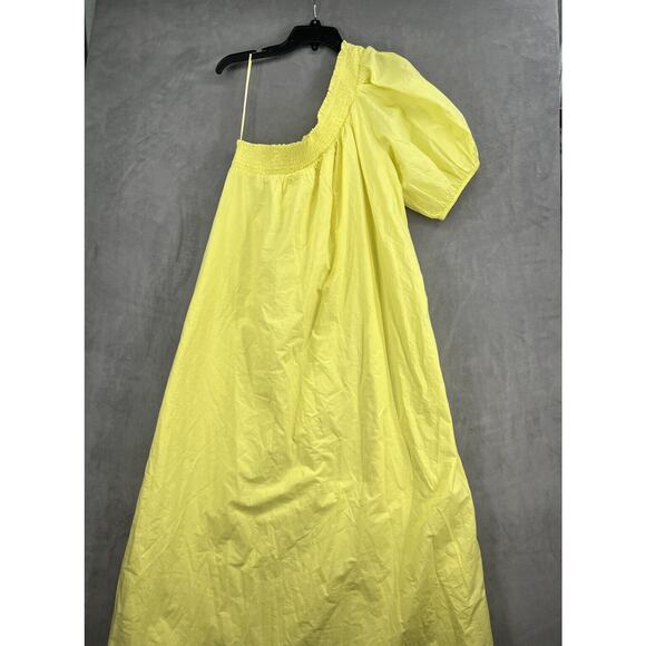 Anthropologie Maeve One Shoulder Yellow Maxi Dress Size Large - Picture 6 of 11